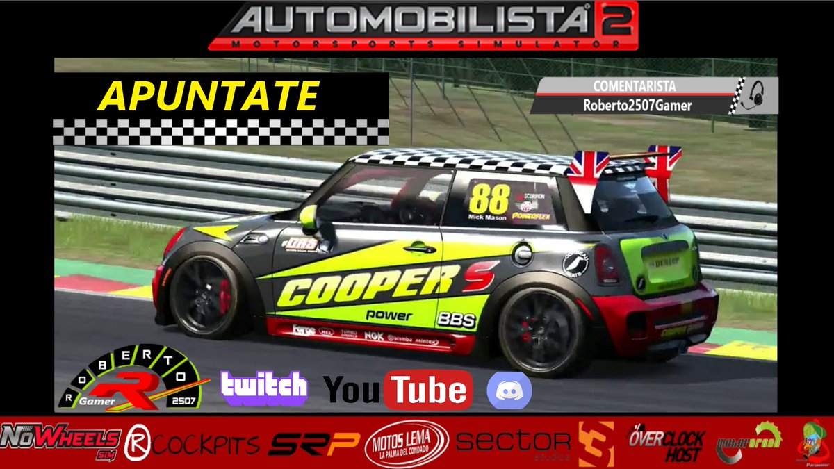 Roberto2507Game's tweet photo. todo listo para el campeonato de automobilista 2 mas info en nuestro discord https://t.co/FWTqRZjse9 https://t.co/lH3HPf09UK