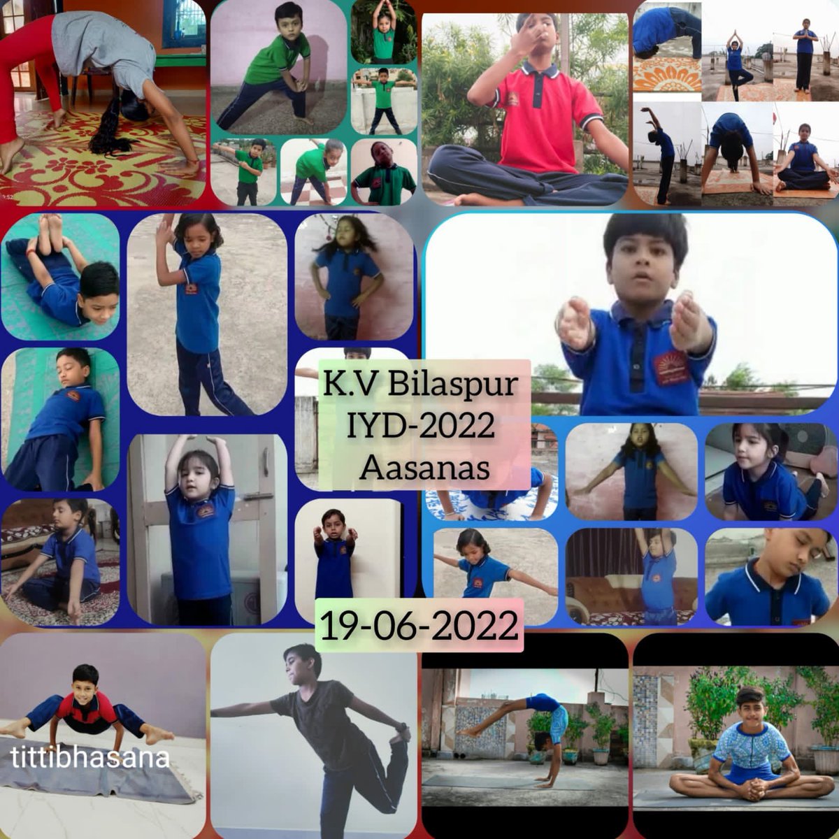 #YogaFestival #YogaForHumanity  #YogaWeekCelebrations KV Bilaspur celebrating Yoga week as per the planning of KVS RO Raipur. Great enthusiasm is seen in the children & parents #योग_सप्ताह_केविसं० #IYD2022 @KVS_HQ @RaipurRo @Vinod_Kumar02