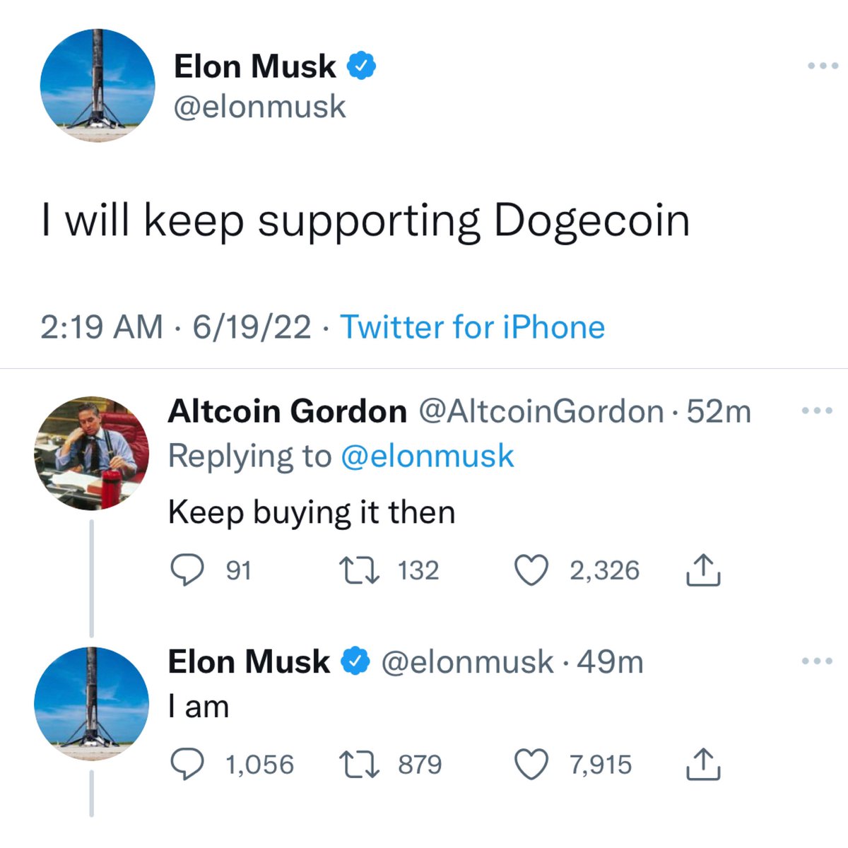 TDogewhisperer's tweet photo. Elon Musk tweeted he will keep supporting #Dogecoin 

Thanks for the support @elonmusk !😊 https://t.co/oZmP2O2R65