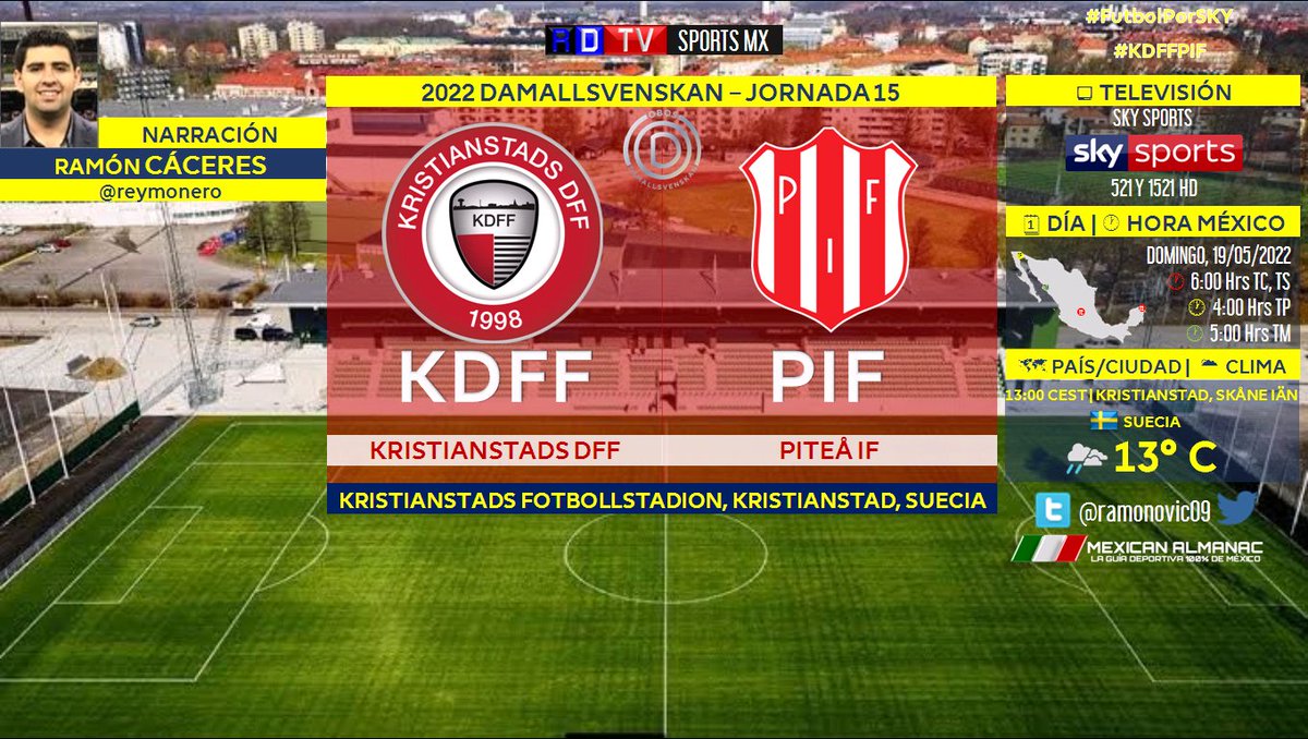 ramonovic09's tweet photo. ๐ธ๐ช #Damallsvenskan 2022 #Jornada15 | @KDFF1998 ๐ @piteadam
#Kristianstads #Piteรฅ
๐๏ธ Hoy
โฐ 6:00 Hrs TC, 4:00 Hrs TP
๐จ๐ท๐ธ๐ป๐ฌ๐น๐ญ๐ณ๐ณ๐ฎ 5:00 Hrs
๐ต๐ฆ 6:00 Hrs
๐ฉ๐ด 7:00 Hrs
๐บ @SKYSportsMX 521 y 1521 HD
๐ฑ๐ป @BlueToGoSports
๐ค @reymonero
#FutbolPorSKY #RoadToQatar2022 #KDFFPIF https://t.co/WYNVPm0l51