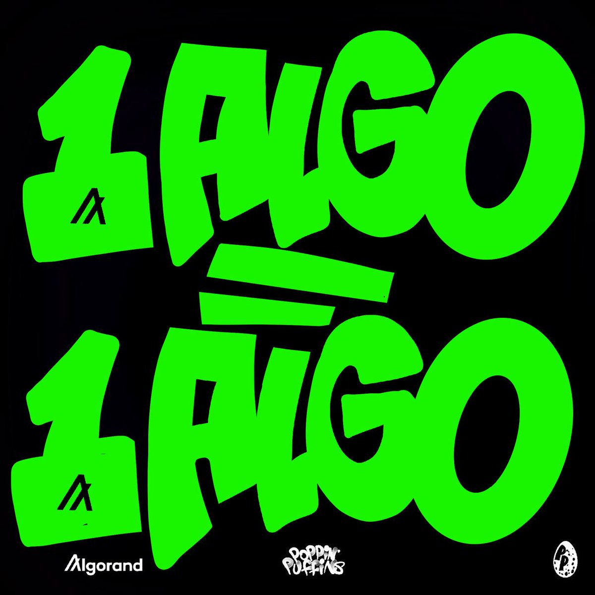 Don't matter if it's $30 or $0.3
...1 Algo = 1 Algo!!

Give us a ♥️ if you agree!

We made this NFT graffiti Tag for the #Algofam👇

To get YOUR copy (only 100 available!):
1. Like, RT, Tag 2 Frens
2. Comment with your #Algo Address
3. Opt into the ASA: algoxnft.com/asset/782644731