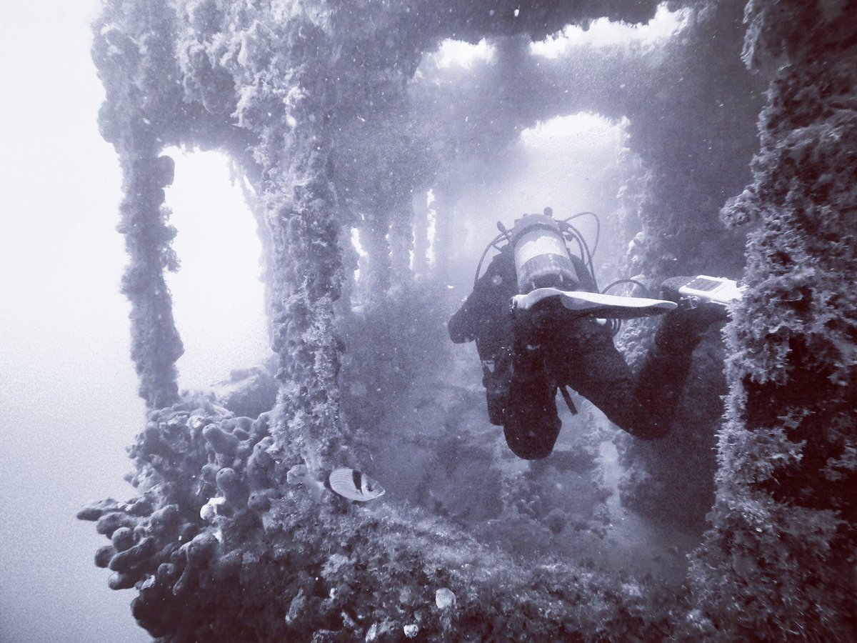 3D_WATERSPORTS's tweet photo. Wreck diving with reliable stuff and dive mate - of course ;) https://t.co/7urBFrUWTj