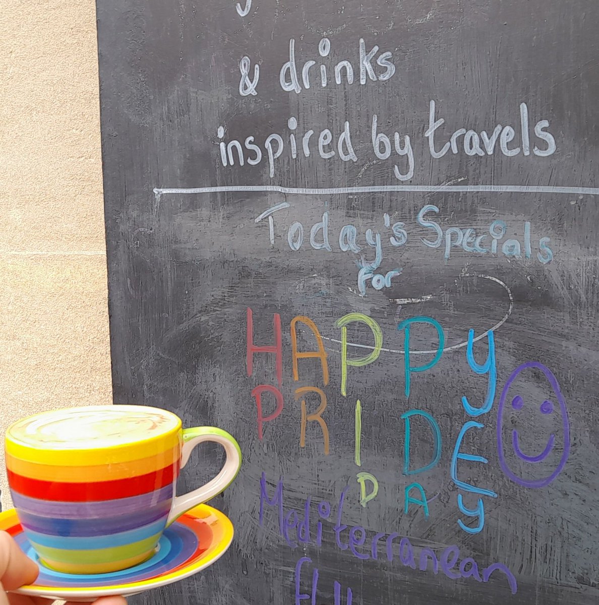 PostcardsCafe's tweet image. Hope everyone had a Happy #Pride2022  in #Exmouth yesterday - was packed even with the rain and the sunshine is back today so ready to let the celebrations continue down on The Strand with Coffee &amp;amp; Walnut, Victoria Sponge, Pancakes and much more 😀