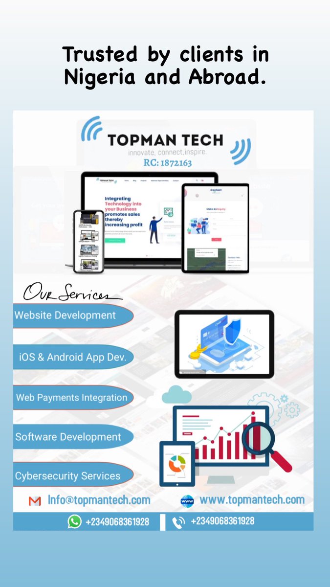 Ceo_Topman_Tech's tweet photo. I am a Competent Tech Bro, Check —-> https://t.co/OrVxF5j9j1

#FathersDay2022 #kwakwanso #Ekiti #Wizkid https://t.co/QxFQd4pr1O