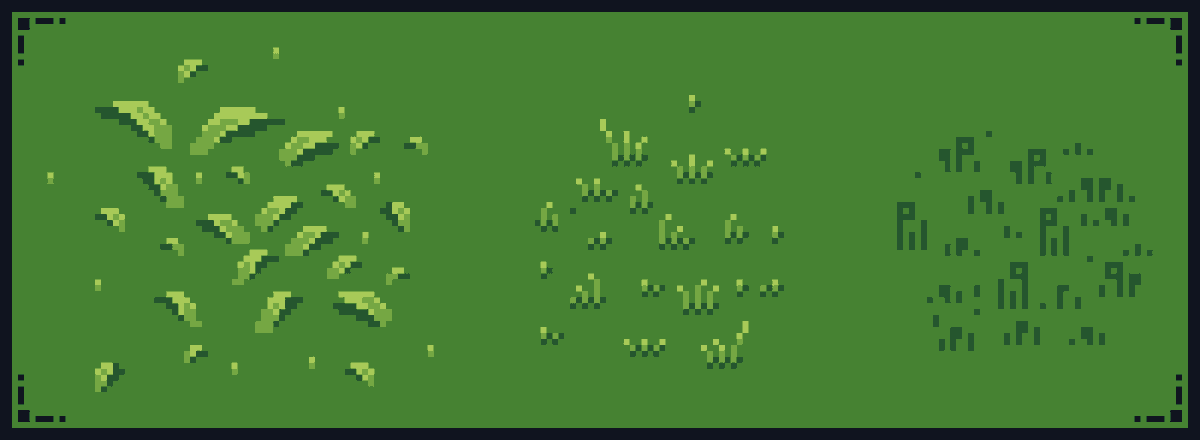 Light7734b's tweet photo. [PixelartStudy - Day 4]:
Grass 🐑

Does it look anything like grass?

#pixelart #indiedev #gamedev https://t.co/KPs6MJcyMc