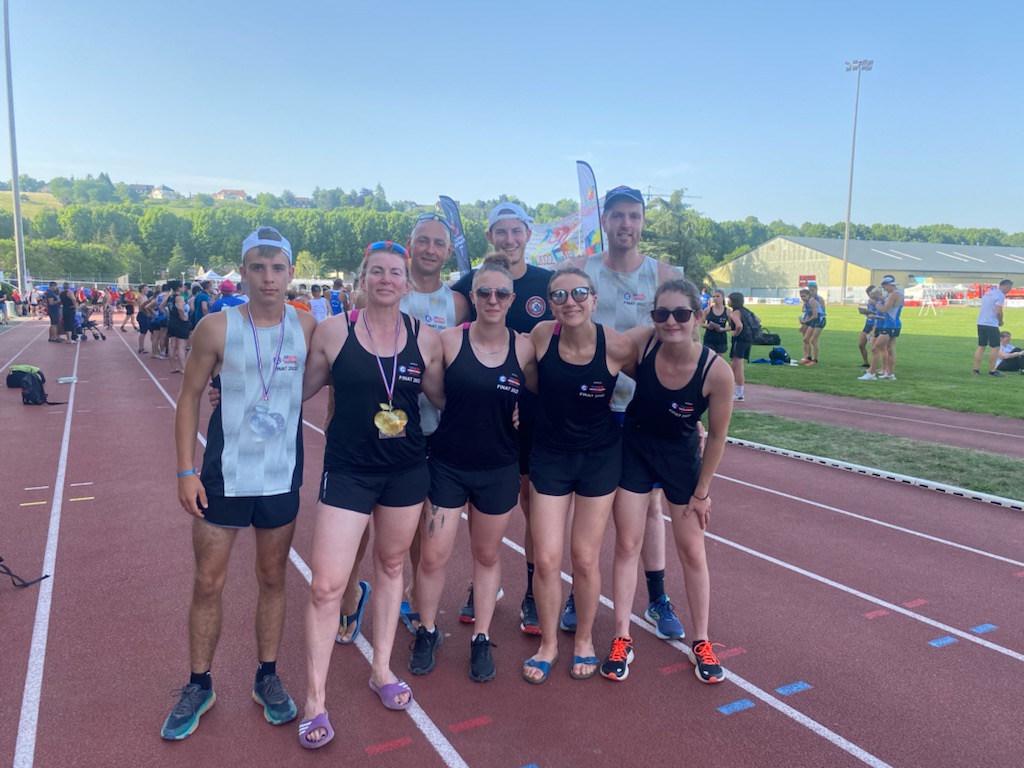 sdis67's tweet photo. #FINAT2022
Bravo aux sportifs #Pompiers67 et #JSP67  représentant le Bas-Rhin à Évreux à la finale nationale parcours sportif et épreuves athlétiques. 
F��licitations à Caroline et Ethan ➡️ championne de France (lancer de poids vétérane) et vice-champion de France (PSSP minime) ! https://t.co/bXMcPuC8hm
