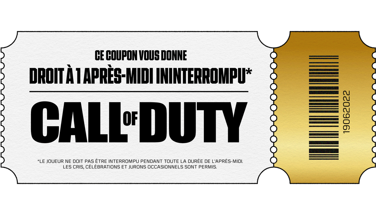 CallofDutyFR's tweet photo. Cette #FêtedesPères, nous offrons à tous les papas fous de Call of Duty ce qu'ils veulent vraiment - un coupon pour un après-midi complètement ininterrompu de COD. 🎁 

Utilisez-le sagement. https://t.co/Hf2t0K4F6I