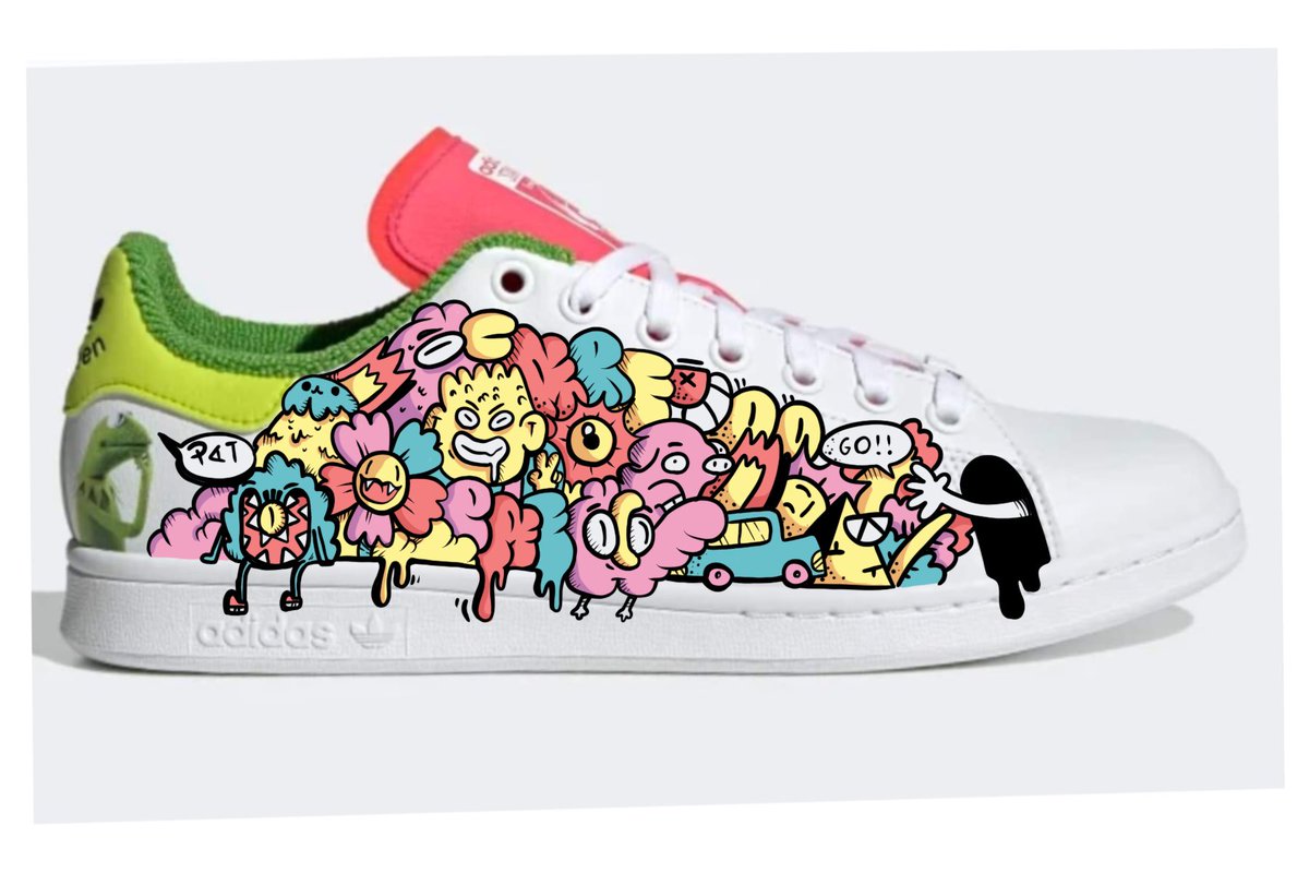 ✍️ พร้อมลุยครับ   ✌️❤️ 
แบบร่างผ่านแล้ว ✌️🔥🔥

#cutom
#adidas
#adidasstansmith
#PatArtStudio
#DoodleLand
#ดีไซน์ไม่ซ้ำทำลายเดิมไม่ได้