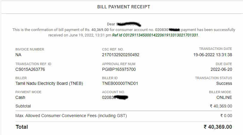 mathurtcds's tweet photo. Today Paid TNEB (Electricity) Bill worth of Rs.40,369 Through our Digitalseva Portal., @dintya15 @csc_south https://t.co/8xuFRd1SzH
