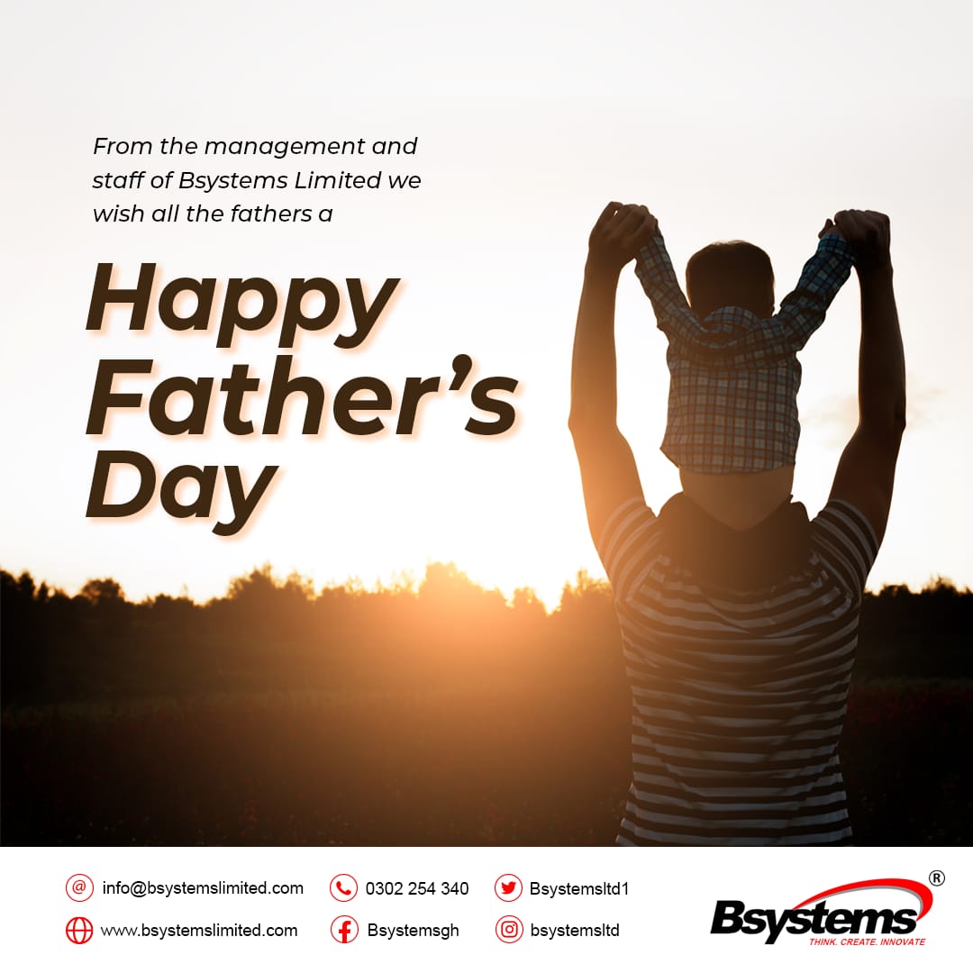 Bsystemsltd1's tweet photo. Happy Father's day 
#BsystemsLtd 
#think 
#create 
#innovate 
#happyfathersday 
#technology https://t.co/qC85f1nN5x