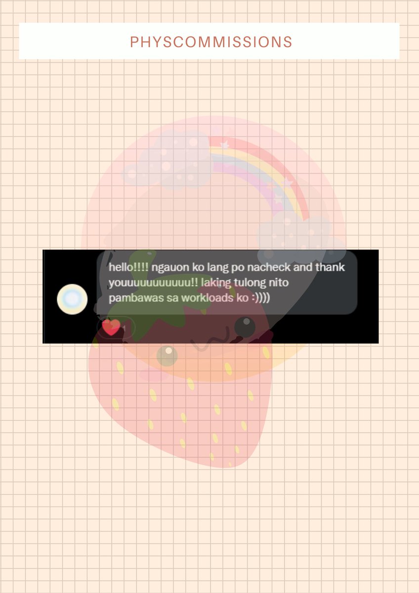 thank you po!

-ˋˏ✄ #physcommsfeedback