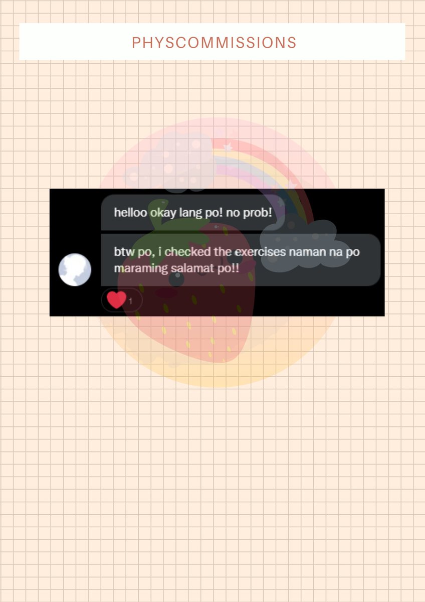 thank you po!

-ˋˏ✄ #physcommsfeedback