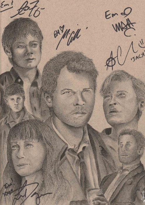DesadeKat's tweet photo. Minor fangirl squee at getting this signed yesterday! 

Major thank you to the aazing humans: @feliciaday, @Alex8Calvert, @mattcohen4real @mishacollins and our favourite irish uncle @adamfergus - @OsricChau , every one missed you! Get better soon! 

And an epic TY to @TheHUBBUB ! https://t.co/qCa3QnvCFi
