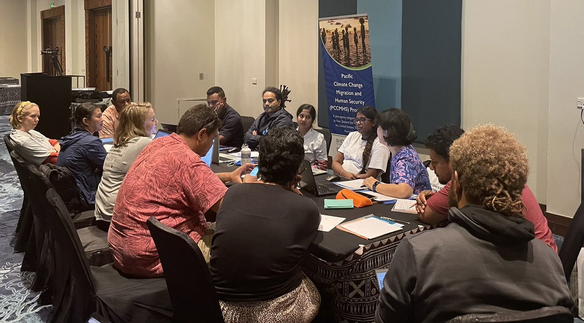 skantha679's tweet photo. Prep for the regional dialogue on #climatemobility framework beginning tomorrow and welcoming CSO and govt participants from the region this week in Nadi 🇫🇯. Exciting to finally meet in person after the pandemic #pccmhs #climatemobility #regionalframework https://t.co/trxHknbuVn