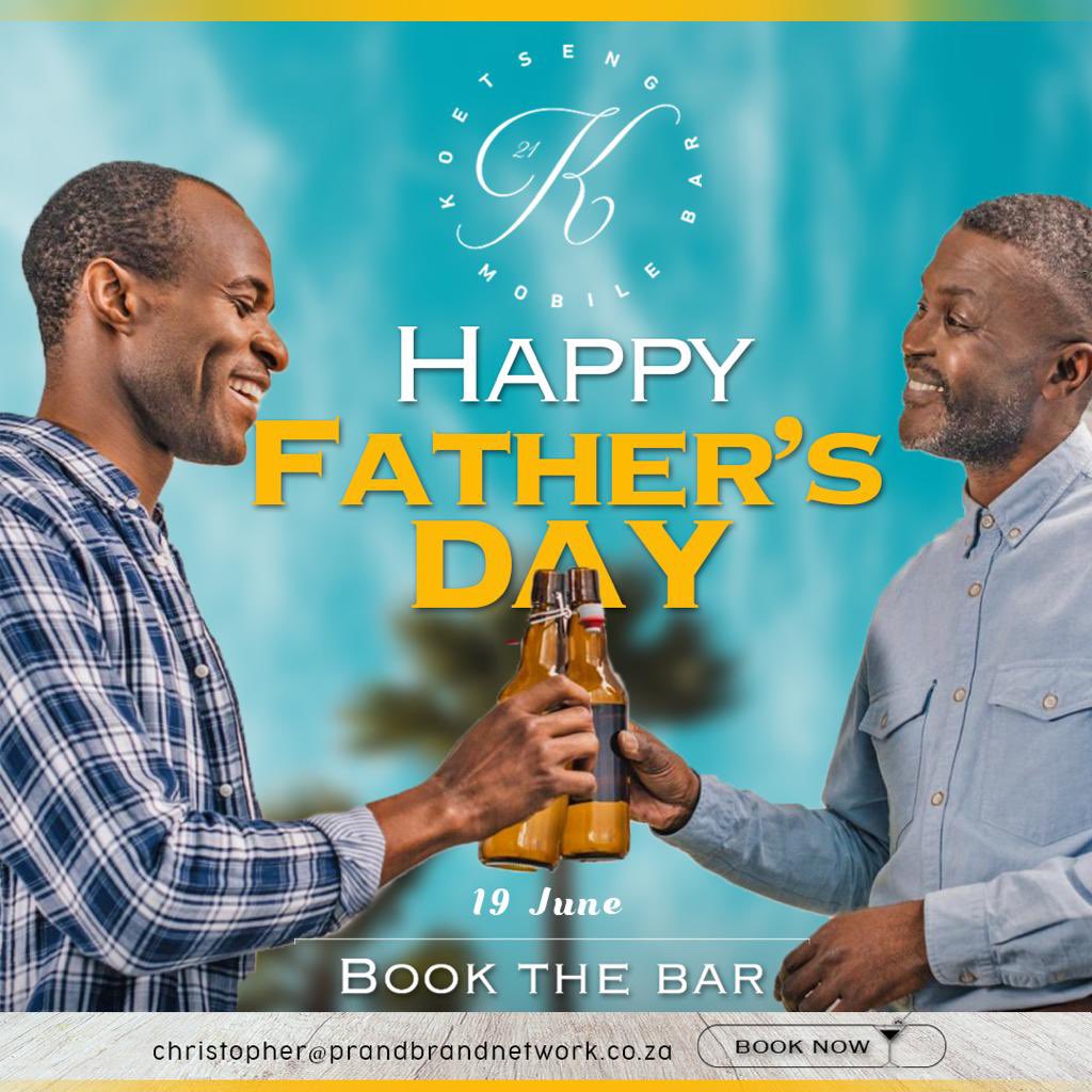 KoetsengBar's tweet photo. Let’s take this time to celebrate and show all the present fathers love.

To all the fathers, remember that what makes you a man is not the ability to make a child, but it’s the courage to raise one.

Happy Father’s Day!

#KoetsengMobileBar #FathersDay #Respect https://t.co/XBrttru0gO