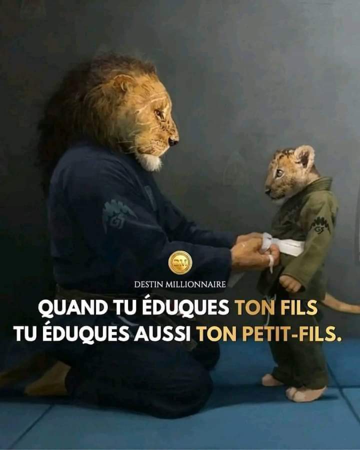 Happy father's day!

Quand tu éduques ton fils, tu éduques par ricochet ton petit-fils.

Grave responsabilité !

#FathersDay2022