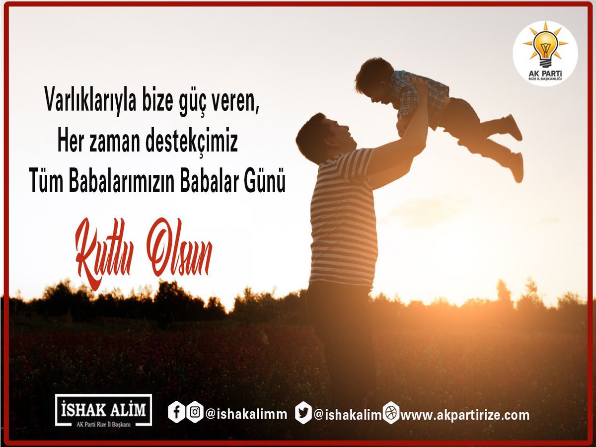 ishakalim's tweet photo. Sevgi ve şefkatiyle her zaman yanımızda olan, sabrı ve fedakarlığıyla bizi güçlü kılan babalarımızın #BabalarGününü kutluyor, ebediyete intikal etmiş tüm babalarımızı da rahmet ve özlemle yad ediyorum. https://t.co/00seC3n5m4