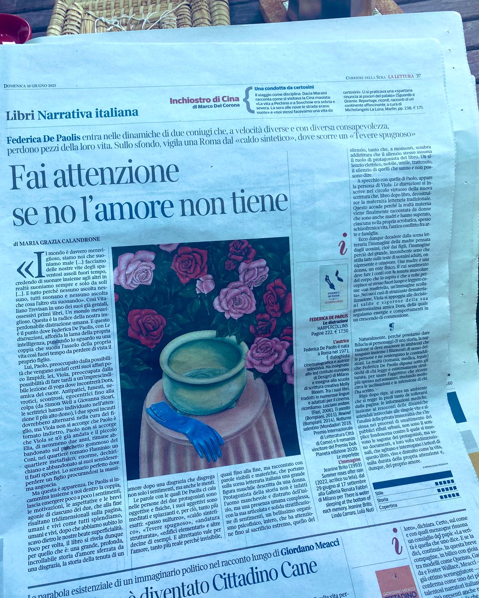 Gli sposi incauti.  
Una recensione strepitosa firmata da <a href="/MGCalandrone/">M. Grazia Calandrone</a> a “Le distrazioni” di <a href="/fedepaolis/">fedepaolis</a> <a href="/La_Lettura/">la_lettura</a> 🙏⭐️ 👩‍❤️‍👨