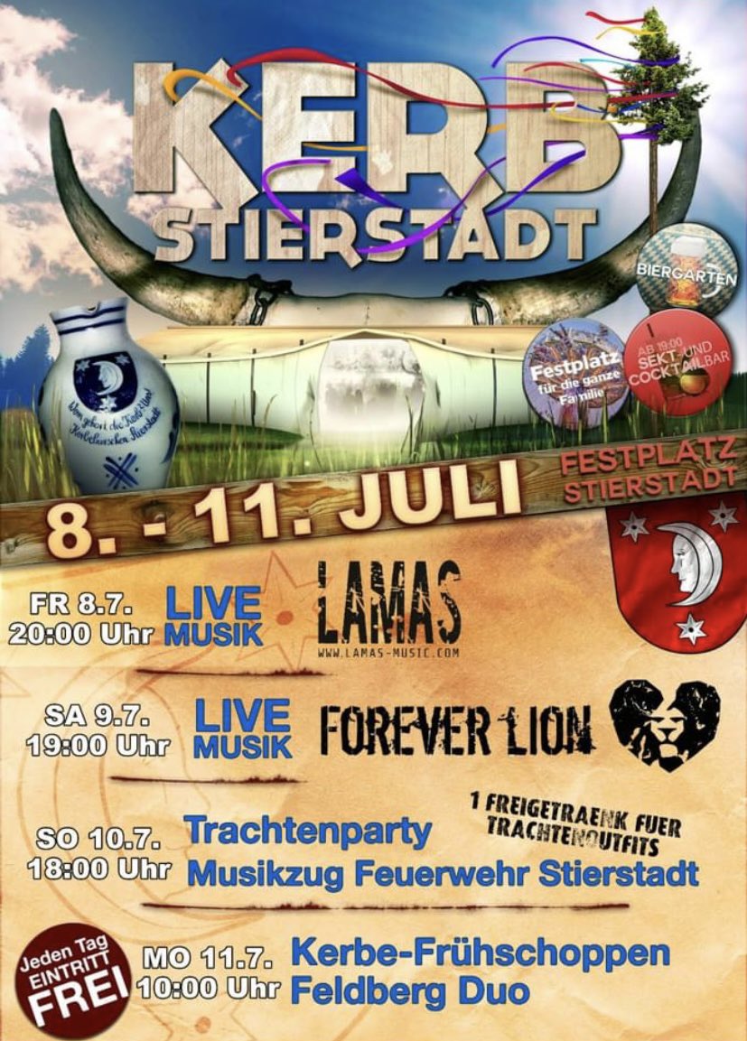 FW_Stierstadt's tweet photo. #Kerb2022
Nach langer Corona-Pause gehts bald wieder los. 
🍻🎪🥁🎉 https://t.co/dnXpri1XhA
