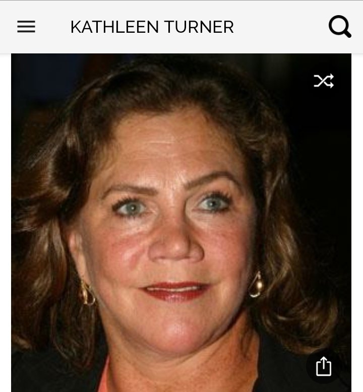 Happy birthday to this great actress. Happy birthday to Kathleen Turner 