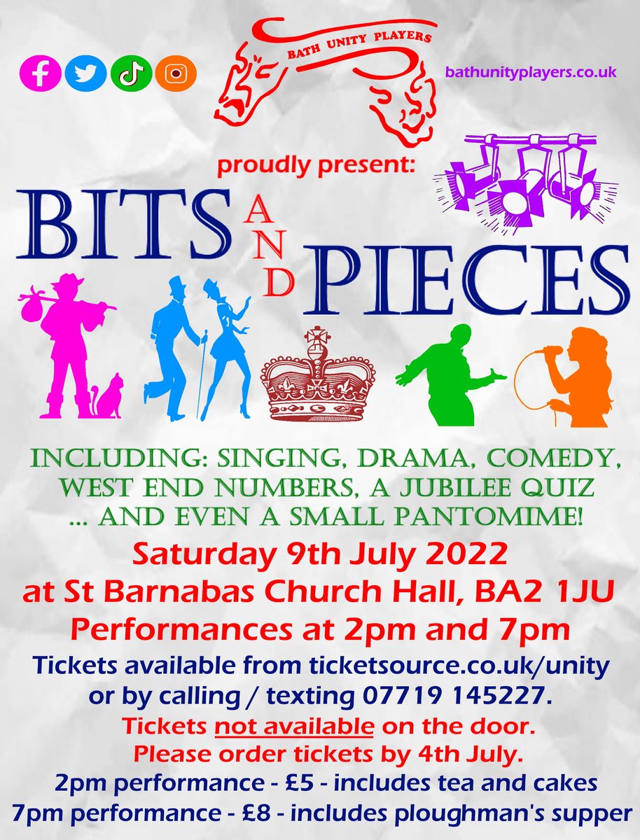 BathUnityPlayer's tweet image. Our next production:
Tickets from ticketsource.co.uk/unity