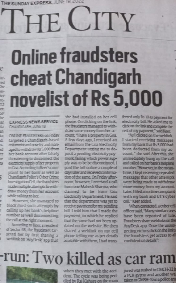 chetna_keer's tweet image. Uneasy Qs in my #cybercrime case
1.Despite @rbisays,why no 24hr revrsblty 2 @TheOfficialSBI ac
2.Why #SBIHelp dn't block debit
3.Who leakd PhoneNo 2 @GoaElectricity #imposter
@chdcybercell @sbicybercell @dgpchdpolice @dgp_goa
@UmeshNews18 @captdks @Smita_Sharma @shreyadhoundial
