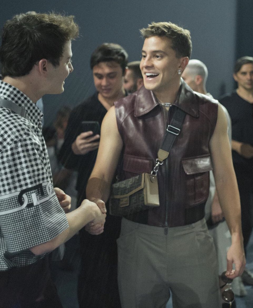 Solo #Milano può unire #StrangerThings ed #Elite 
Noah Schnapp e André Lamoglia da Fendi