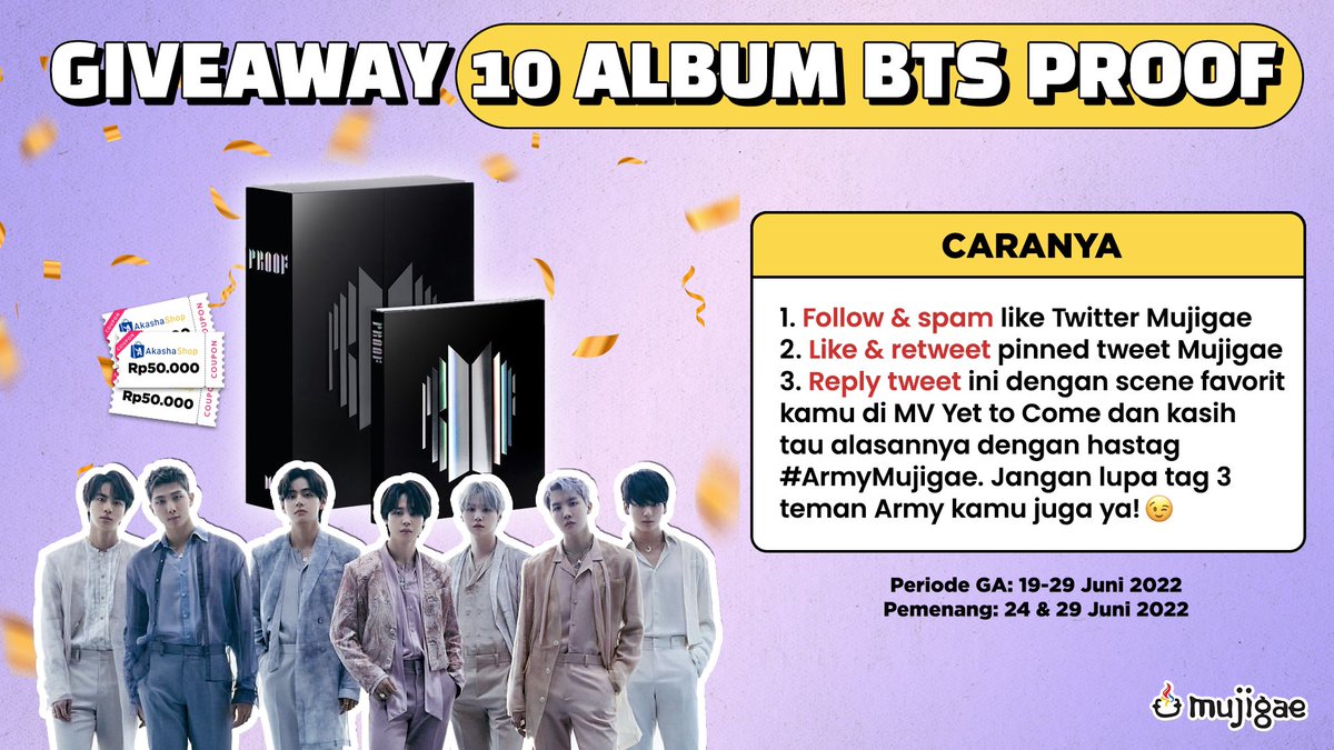 wonhaefoods's tweet photo. Mimin akan ngadain giveaway dengan total 10 orang pemenang album #BTS PROOF &amp; produk Mujigae serta 5 pemenang voucher belanja makanan Korea! Kira-kira pada mau dan penasaran ga syaratnya apa?🤔Langsung cek foto di bawah ya! #ArmyMujigae 😉 https://t.co/KT9EFqBLA9