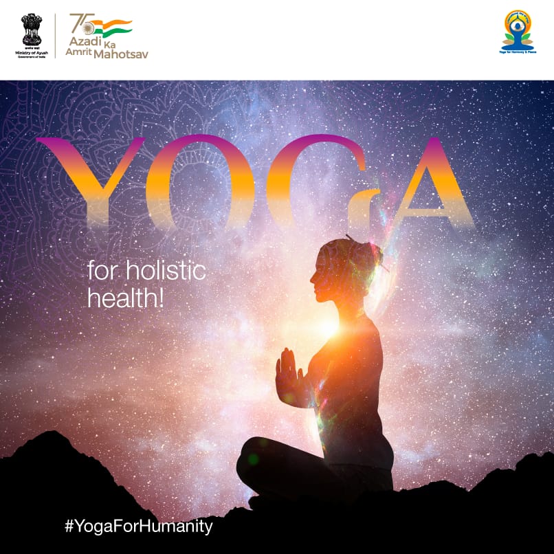 moayush's tweet photo. Yoga leads to the union of individual consciousness with the universal consciousness. The eightfold components of Yoga have the potential to improve physical health &amp; induce tranquility of mind. 
https://t.co/oz44WDYL4I 
#YogaForHumanity #GuardianRingForYoga #75IconicIDYLocations https://t.co/Gmdpjt5SGa