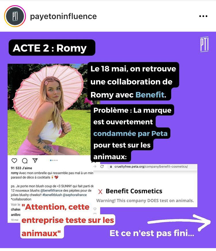 tulipe_bis's tweet photo. @PETA_France @hugoclement Merci au compte #PayeTonInfluence #Romy https://t.co/E37P83uNzh