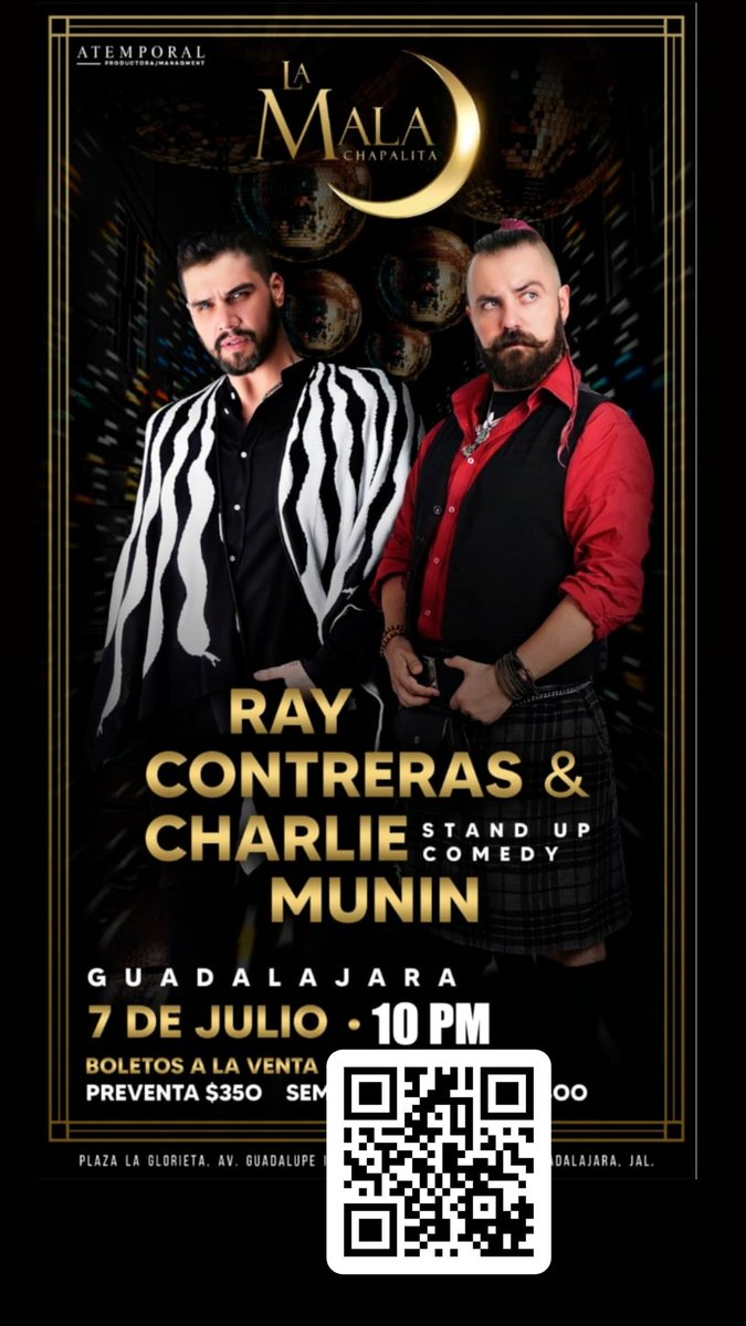 montssecorm's tweet photo. Este 7 de Julio 10:00pm en #lamalachapalita 

@raycontrerasr regresa a #Guadalajara ahora con el Vikingo @charlie_munin , una dupla que no te puedes perder, risas garantizadas.
https://t.co/ZLoHwxGTQt

#standup #lol  #comedia #risa #LGBTQIA https://t.co/SfHGV8ZAtZ