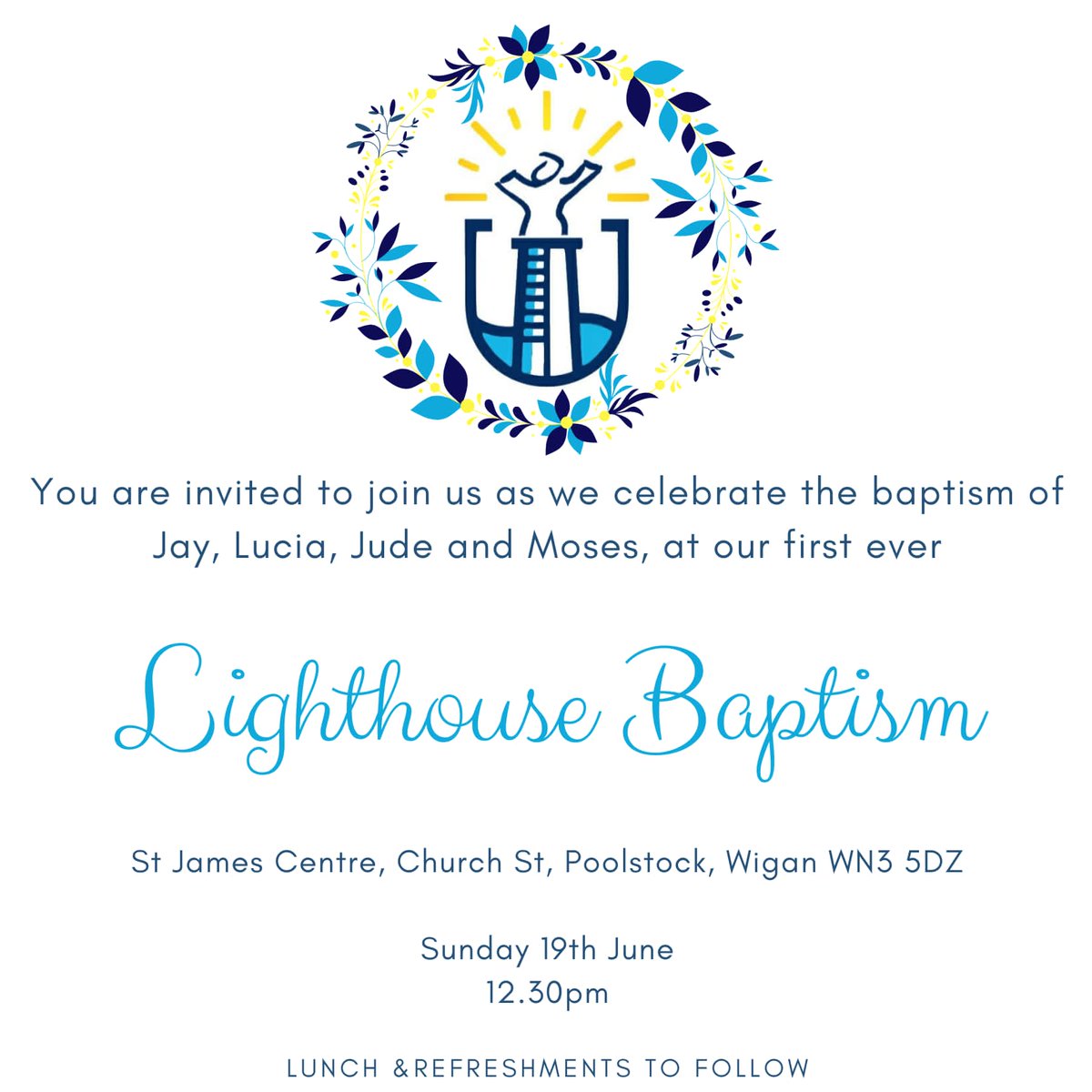 We are SUPER excited about our Lighthouse baptisms today!

Come along if you're able!