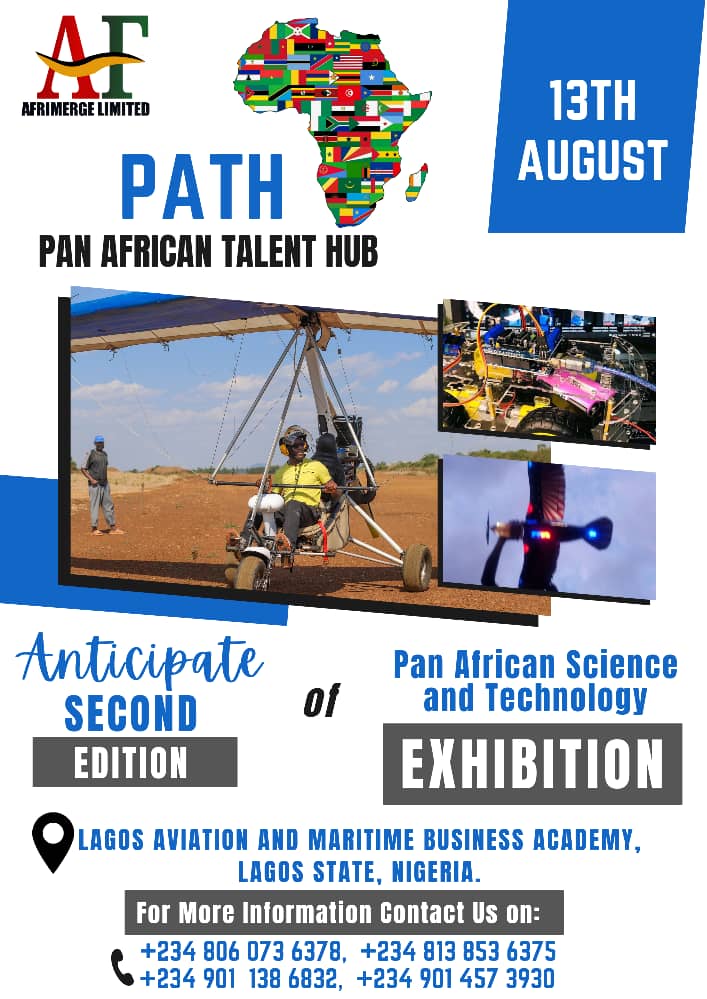 Afrimerge_Ltd's tweet photo. We are getting closer to the second edition of the PAN AFRICAN SCIENCE AND TECHNOLOGY EXHIBITION
π Lagos, Nigeria π³π¬
#PATH2 https://t.co/NSdiesKFN4