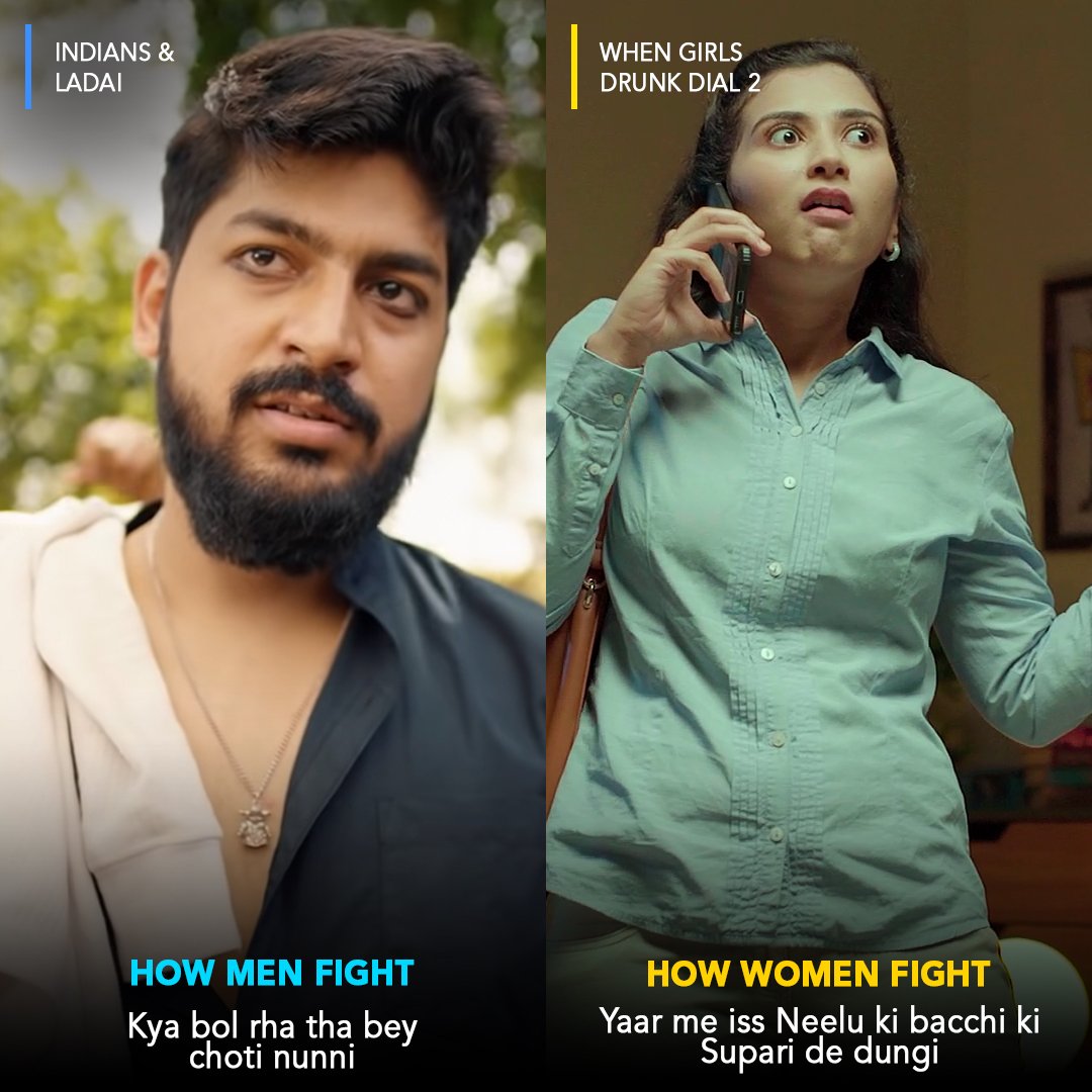 Girliyapa's tweet photo. Tag someone who fights a lot! 😂
Watch Girliyapa's 'When Girls Drunk Dial 2' on our YouTube Channel! ⚡
#Girliyapa #GirliyapaOriginals #drunkcall #drunkdialling #fights #menvswomen #TheTimeliners https://t.co/s2OdeYLZk4