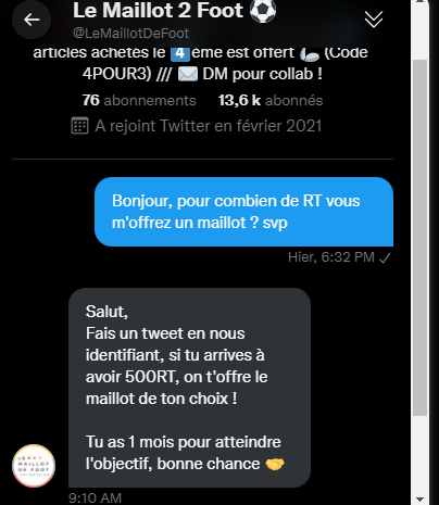 🔁500RT <a href="/LeMaillotDeFoot/">Le Maillot 2 Foot ⚽</a> m'offre un maillot de foot au choix je compte sur vous.