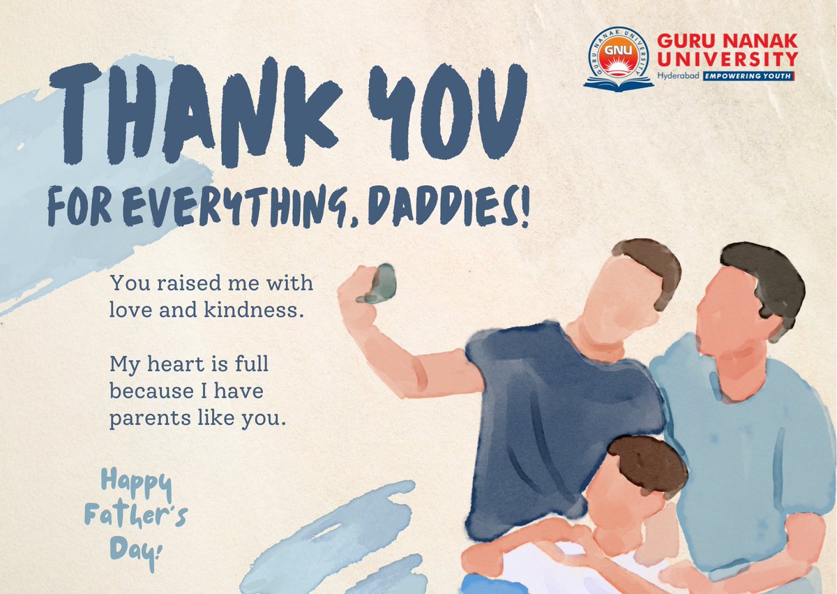 gnibs_hyd's tweet photo. Thanks to every father in the world for making this world a better place for us. 

Happy Father’s Day!

#fathersday #fatherdaughter #fatherson #celebration #student #university #gnu #gnuindia https://t.co/ISADUjEdpW