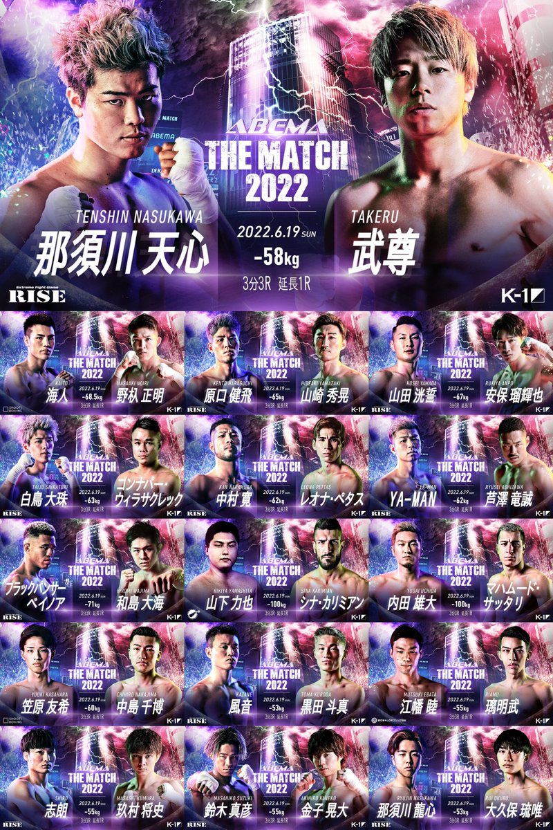武尊vs那須川天心 The Match 22 キックボクシング 生放送 Japansports051 Twitter