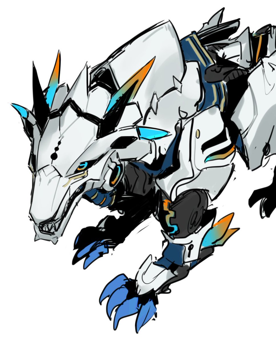 no humans white background robot solo mecha claws sketch  illustration images