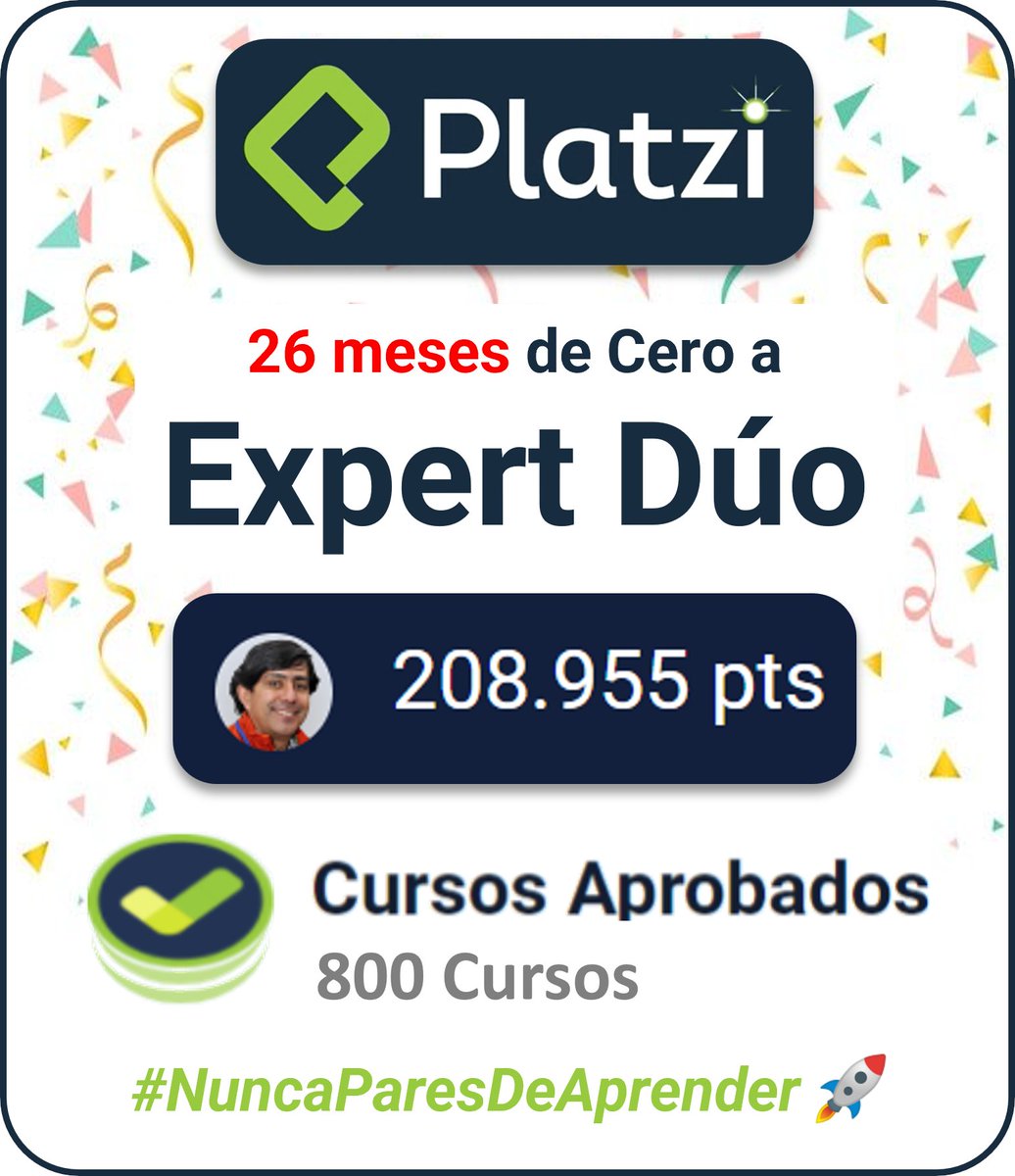 nibaldor1's tweet image. #NuncaParesDeAprender, es un estilo de vida como emprendedor, cada día convencido que la mejor inversión parte con tu mente, gracias @Platzi 💚🚀