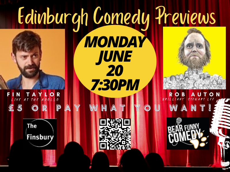 BearFunnyComedy's tweet photo. 😂Fin Taylor + Rob Auton on Monday 20th😂 Ticket link in bio - https://t.co/0NRG0YJJVW https://t.co/Lx7uKGA3af