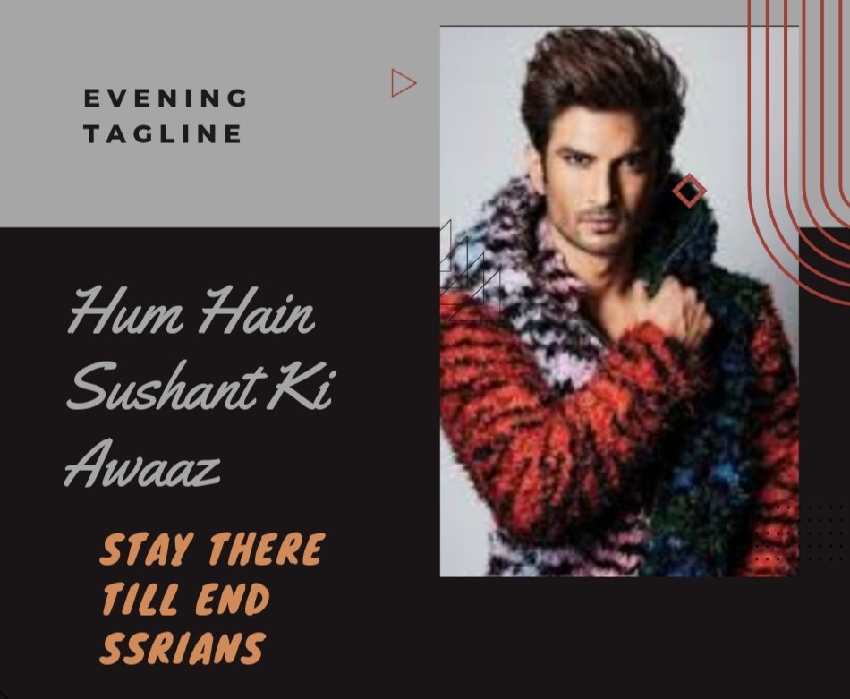 AlkeshAmin912's tweet photo. Sunday Evening Tagline 🔥
👇👇
Hum Hain Sushant Ki Awaaz 🔥 https://t.co/YLoPrxM7EW