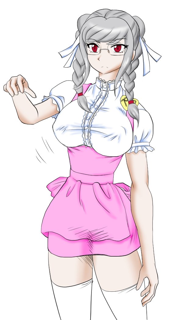 2015年に描いたアンナミラーズの制服を着たペコちゃん 