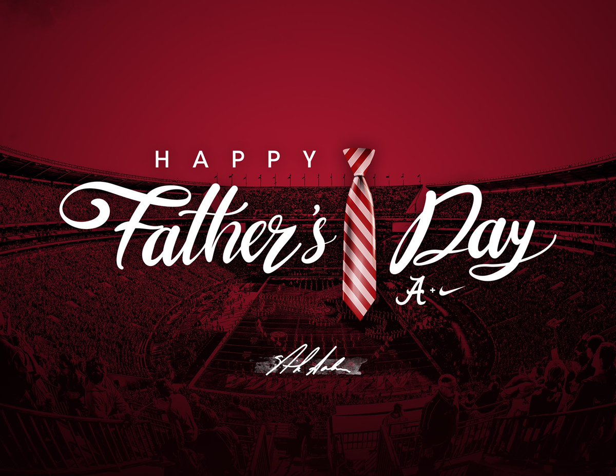 AlabamaFTBL's tweet photo. Happy Father's Day to all the Crimson Tide Dads! #RollTide https://t.co/S0E3vJ9Xbq