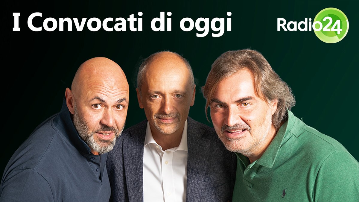Tutti Convocati (@tutticonvocati) on Twitter photo 🗒️I Convocati di oggi #19giugno:
<a href="/bagatta/">guido bagatta</a>
Dino Meneghin
Carlo Pernat
<a href="/uzapelloni/">umberto zapelloni</a>
<a href="/lucaserafini4/">Luca Serafini</a>
<a href="/paolobertolucci/">paolo bertolucci</a>
<a href="/SBarlaam/">Simone Barlaam</a>
ORE 17:05 STREAMING▶️radio24.ilsole24ore.com 🗒️I Convocati di oggi #19giugno:
<a href="/bagatta/">guido bagatta</a>
Dino Meneghin
Carlo Pernat
<a href="/uzapelloni/">umberto zapelloni</a>
<a href="/lucaserafini4/">Luca Serafini</a>
<a href="/paolobertolucci/">paolo bertolucci</a>
<a href="/SBarlaam/">Simone Barlaam</a>
ORE 17:05 STREAMING▶️radio24.ilsole24ore.com