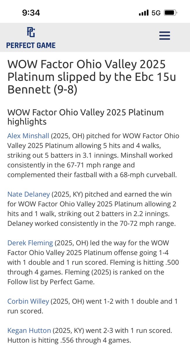 WOW Factor OH Valley Regional 2025 (@2025_wowohv) on Twitter photo Great team win, coming from behind to beat a talented EBC team on a walk off. @FactorKy <a href="/WowFactorNation/">Wow Factor Baseball</a> <a href="/USAStadium/">PG at USA Stadium</a> <a href="/minshall_alex/">Alex Minshall</a> Great team win, coming from behind to beat a talented EBC team on a walk off. @FactorKy <a href="/WowFactorNation/">Wow Factor Baseball</a> <a href="/USAStadium/">PG at USA Stadium</a> <a href="/minshall_alex/">Alex Minshall</a>
