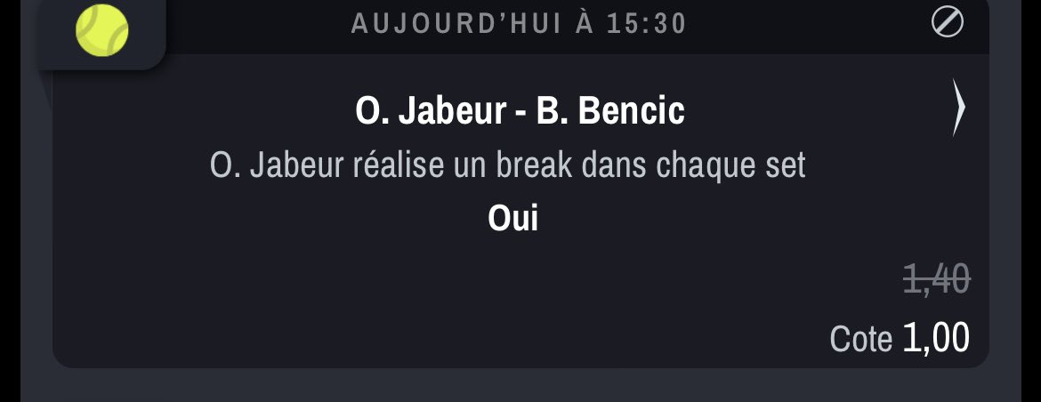 Cenaaa59's tweet photo. Bonjour @WinamaxSport @Winamax
Possible de valider le Paris qui a été validé avant l’abandon s’il vous plaît ? Merci https://t.co/dk0ZZDX2Cu