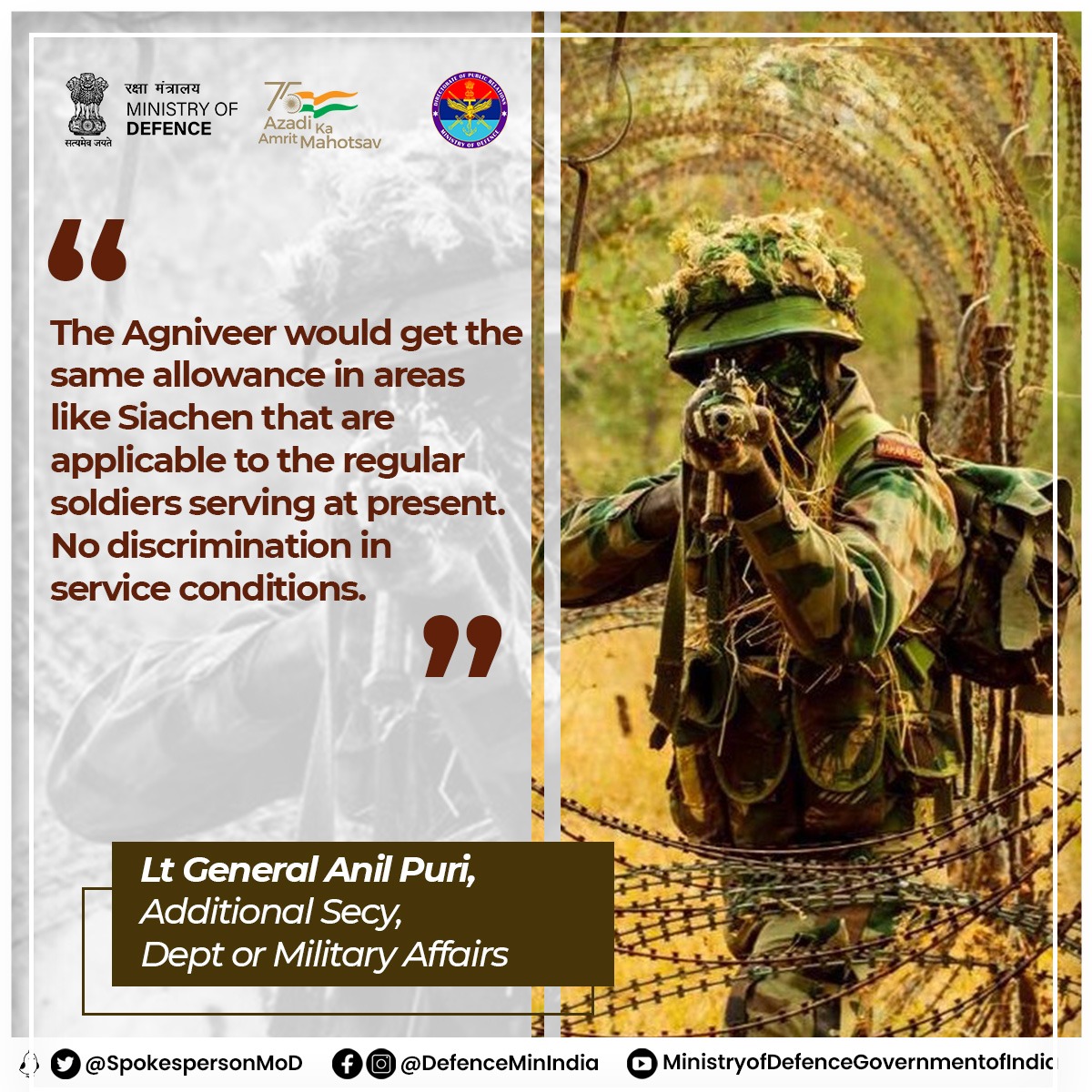 airnewsalerts's tweet photo. #AgnipathScheme : 

Recruitment Notification Coming Out:

Indian Army - 20 June, 2022
Indian Navy - 21 June, 2022
Indian Air Force - 24 June, 2022

#Agnipath | #Agniveer | @adgpi | @indiannavy | @IAF_MCC | @DefenceMinIndia https://t.co/FbDRP991VM
