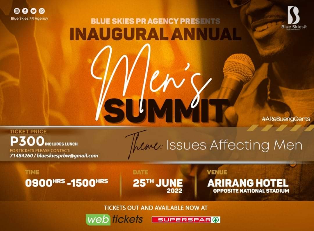 The first Annual Men's Summit is here...Get yourself a ticket from <a href="/WebticketsBw/">WebticketsBW</a> or at any Super Spar nationwide 🇧🇼❤ #AReBuengGents