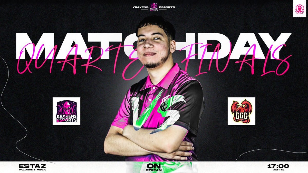KrakensEsports's tweet photo. Estaz QuarterFinals are here ! 🔥
Game of the day is against #CityCairo_Gzzz at 17:00 Moroccan time!
This BO3 is crucial for us in order to secure a spot in the semifinals
Stream link: https://t.co/YcFz3s94xA
Your support is needed 🤫
#estaz #valorant #always_krakens https://t.co/r7QAYTLKO3