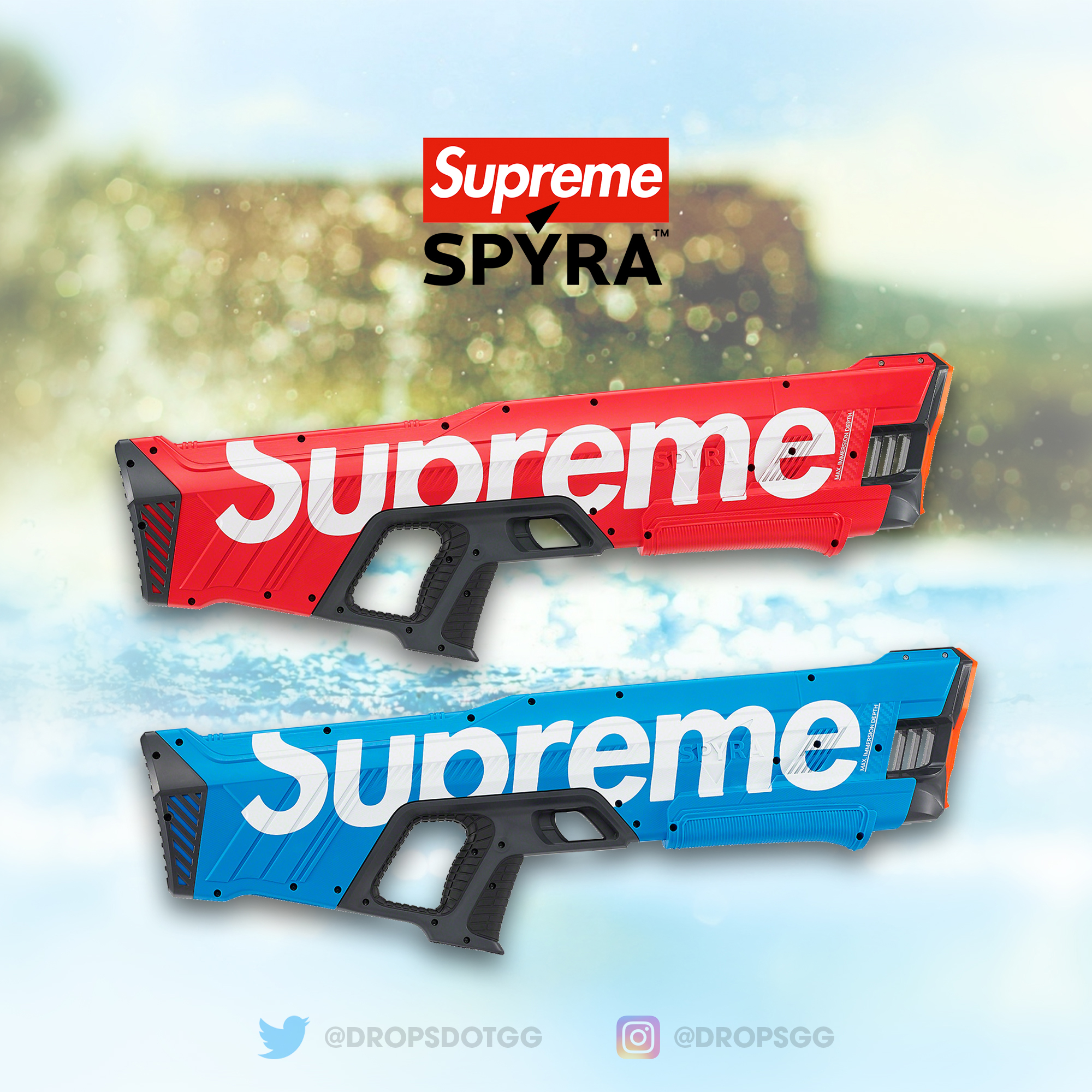 Supreme SpyraTwo Water Blaster Blue Confirmed Order Fast 